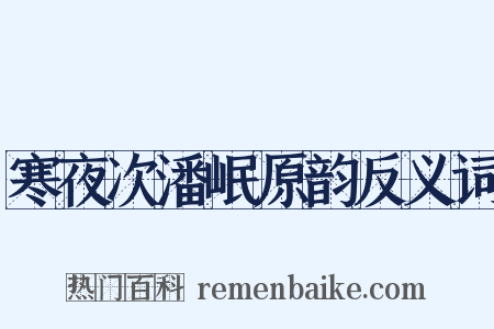 寒夜次潘岷原韵反义词是什么意思的图片